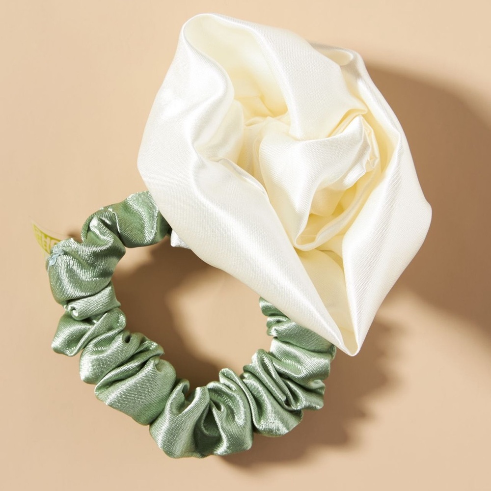 Anthropologie room shop rosette satin scrunchie